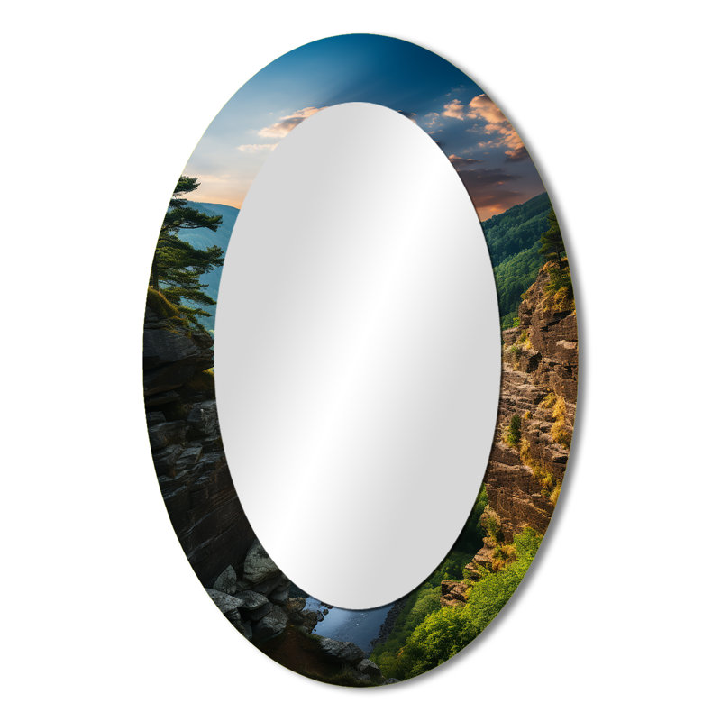 Miroir mural West Virginia Mountain River, 36 po x 24 po