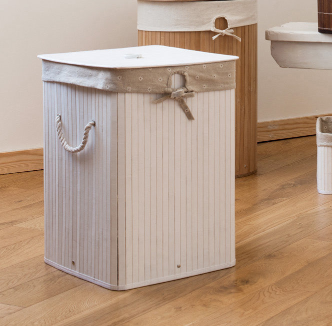 Wood Laundry Hamper with Handles