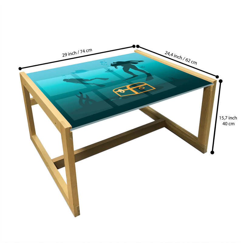 Table basse East Urban Home, H 15,75 po x L 29,13 po x l 24,4 po
