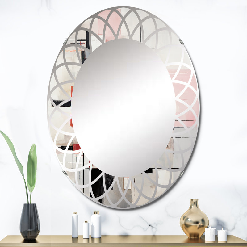 Catoctin - Miroir mural moderne ovale, 36 po x 24 po