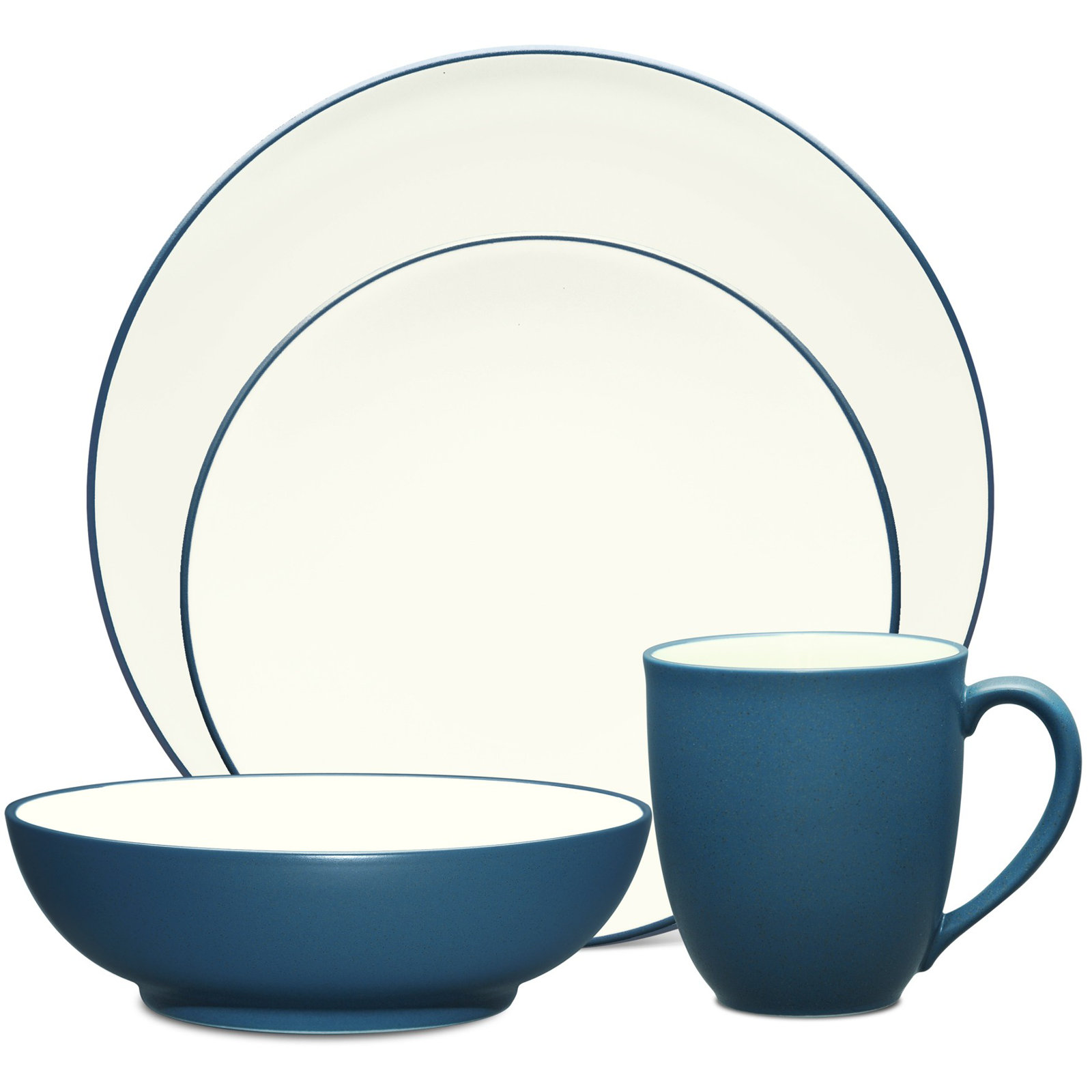 Noritake Colorwave Coupe 4-Piece Place Setting, Service for 1, Blue