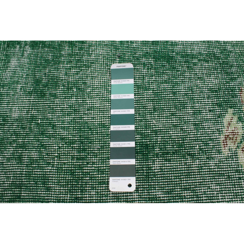 Tapis vert Melis Vintage 5 pi 4 po x 9 pi 2 po