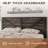  Revan Farmhouse Queen Platform Bed With Barn Door Design, Dark Oak-1170512173-1170512182