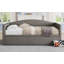 Lit de jour en velours avec couchette extensible-365189273