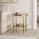 Table d'appoint ronde avec miroir Hera