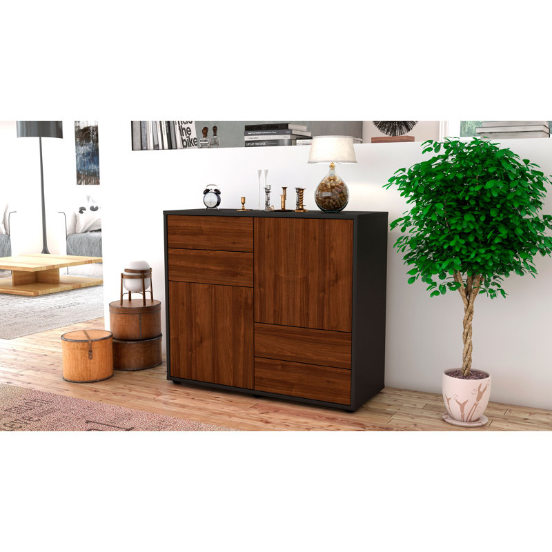 Raycliff 92cm Sideboard, Anthracite/Walnut