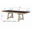 Ensemble de table de salle à manger extensible 7 pièces style chalet