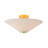 3-Light Mushroom-Shaped Fabric Semi-Flush Mount