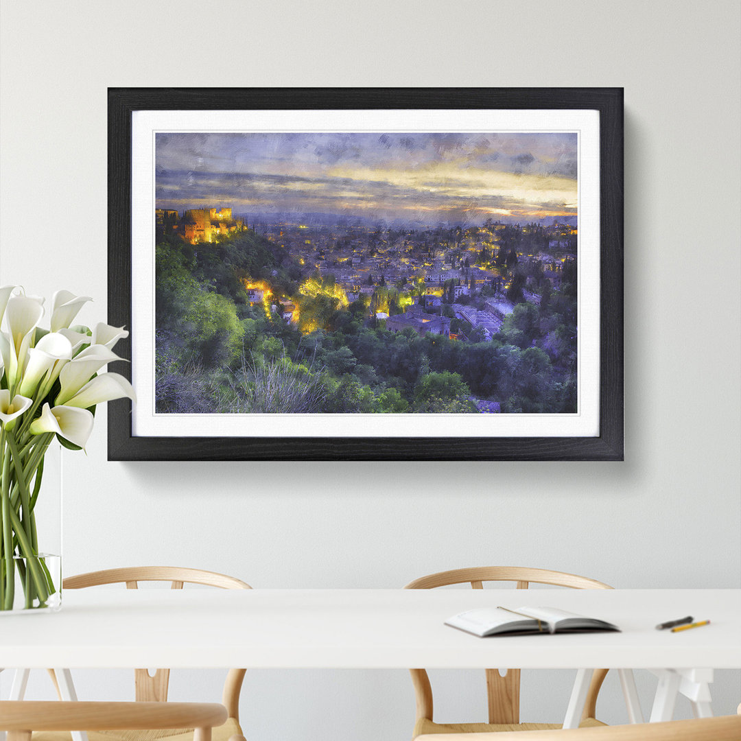 Granada Skyline in Spain - Picture Frame Painting