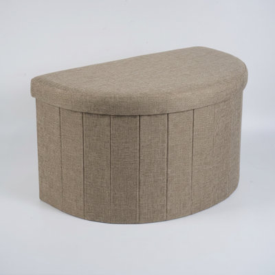 Tabouret incurvé de rangement rembourré