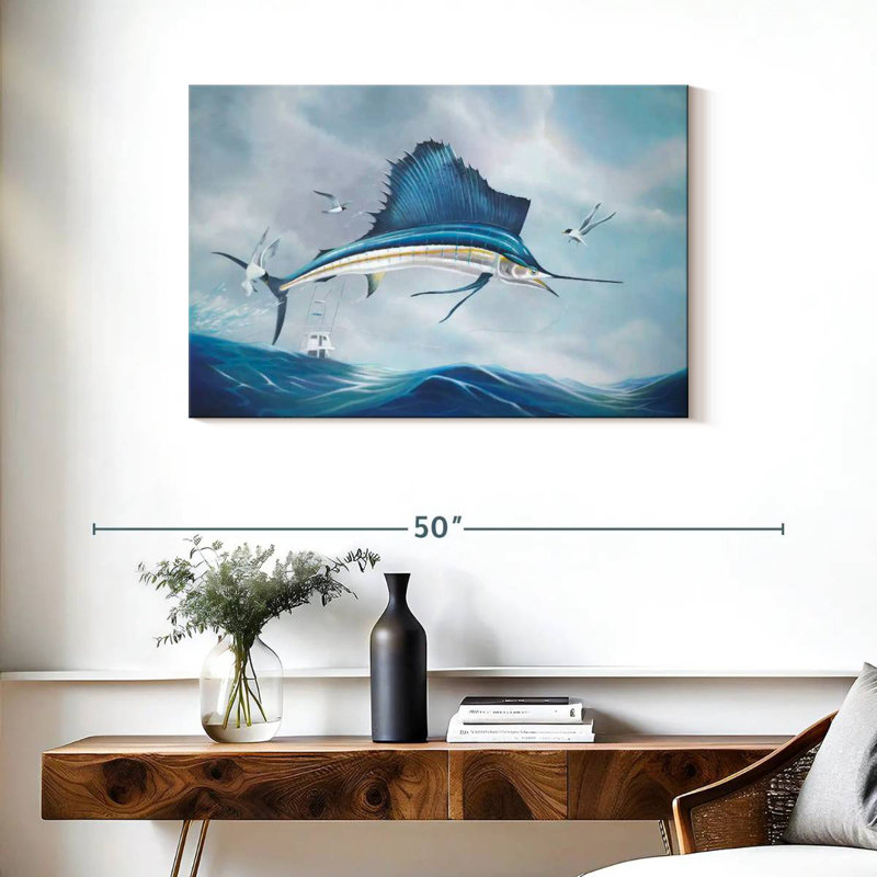 Brampt Blue Marlin, 24" H x 36" W