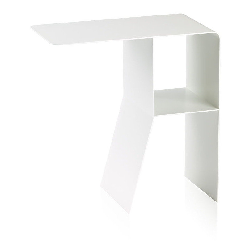 Sled End Table, White