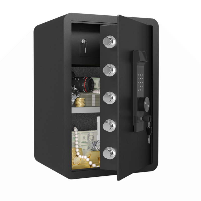 High Security Large-Sized Safe Box With Fireproof And Waterproof Bag,  Cub Feet Safe With Electronic Password Lock,Safe With Private Inner Cabinet  Home,Office And Hotel
