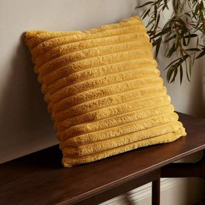 Cosy Ribbed Faux Fur Cushion Cover