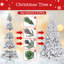 Arbre de Noël enneigé 6 pi avec pommes de pin, 888 pointes, 36 pommes de pin naturelles, support en métal robuste pour un décor festif-118095044