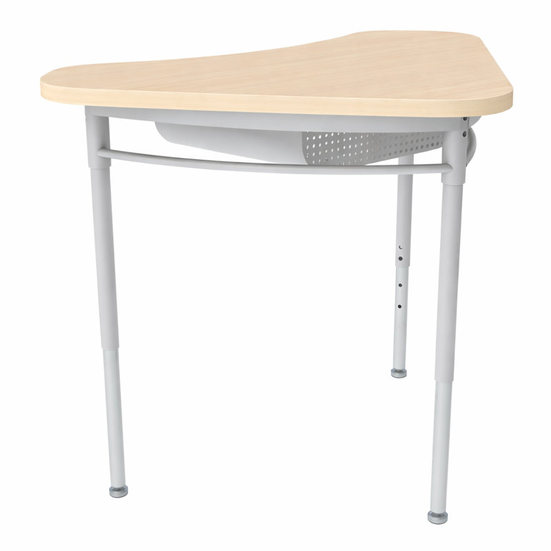 Bureau d'étudiant ouvert à hauteur ajustable Boomerang, Bois