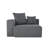 Upholstered Gray Corduroy Square Ottoman – Fully Compressed, No Assembly Required-398054376