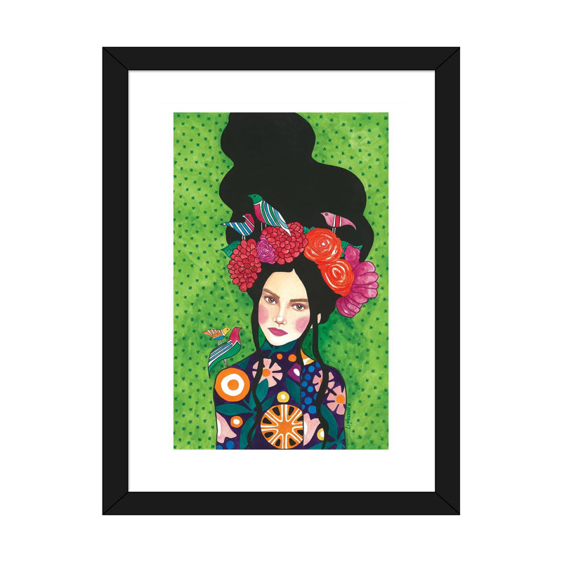 «Best Kept Secret» par Hülya zdemir - impression d'art graphique, Papier encadré noir, H 24 po x l 16 po x P 1 po