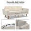 Canapé rembourré 84 po Mid-Century, structure et pieds en bois massif, canapé 3 places pour le salon-1200879437