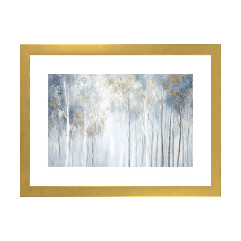 «Forest Magic» par Eva Watts - reproduction d'art, H 24 po x l 32 po x P 1 po, Papier encadré doré, Blanc