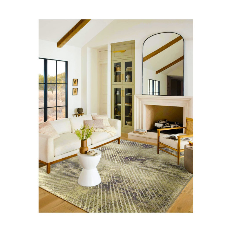 Tapis décoratif lavable à la machine, Carré 3 pi 3 po