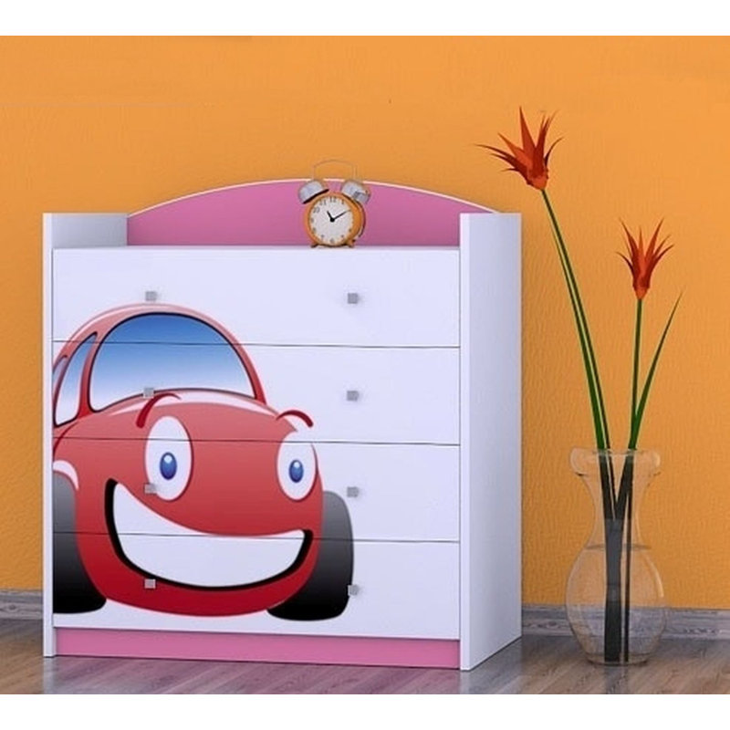 Nickens 4 Drawer Chest, Pink