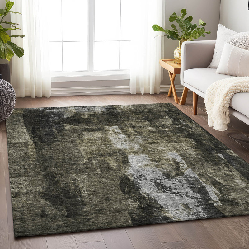 Tapis intérieur / extérieur gris Solayne , 8' x 10'
