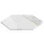 Margo 9" Hexagon Polished Calacatta Marble and Brass Mosaic Tile