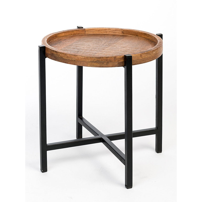 Evyl End Table, Black, White