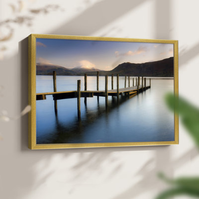 Brandlehow Bay Jetty -Framed Print - Restickable