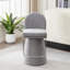 Tabouret de bar pivotant à 360° Everly Modern gris pâle, recouvert de tissu, avec pied central et repose-pieds chromé.-1383703903