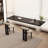 Black Rectangular Solid Wood + Acrylic desk-1806994807