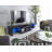 78" Germund TV Stand Cabinet with Lights for TVs up to 90" Soundbar Shelf Open Glass Shelving-48289115