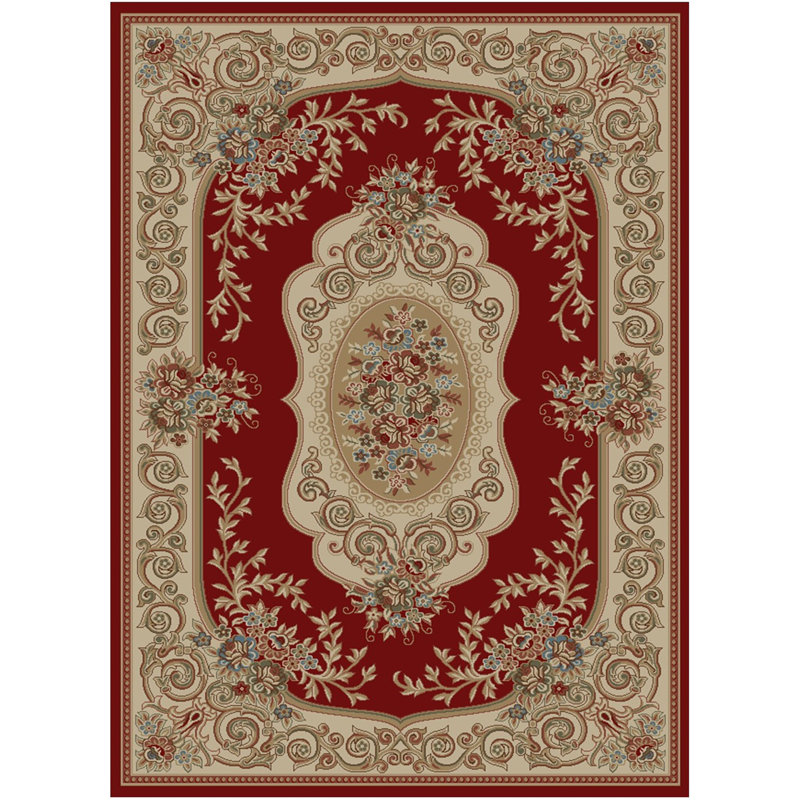 Tapis ivoire Hometown Lyon Claret, Rectangle 7 pi 10 po x 9 pi 10 po