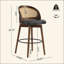Tabouret de bar en bois Como, ensemble de 2