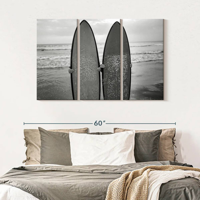 Reproduction d'art sur toile monochromes, H 50 po x l 32 po x P 1,25 po