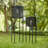 Oversized Black Metal Cutout Pattern Solar Powered Outdoor Floor Lantern