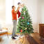 Arbre de Noël avec embouts en PE + PVC - Arbre de Noël à branches pleines avec branches à charnières, assemblage facile, support en métal stable, décoration de Noël vert classique-2060321317