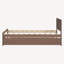 Structure de lit plateforme en bois avec lit gigogne-1497852847
