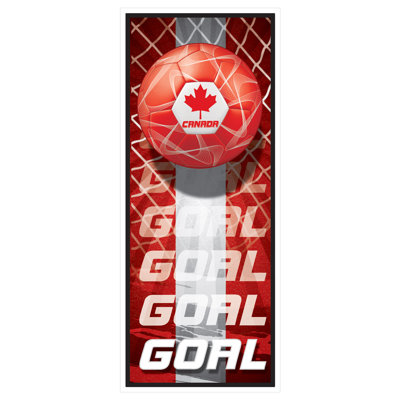 Beistle Canada Soccer Door Cover – All-Weather Decoration with Canadian Flag Football Graphic & “GOAL” Design, Décor for Sports Parties, Team Events & Themed Celebrations, 6' x 30"