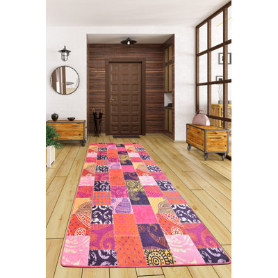 Tapis rose / orange / bleu Ammon