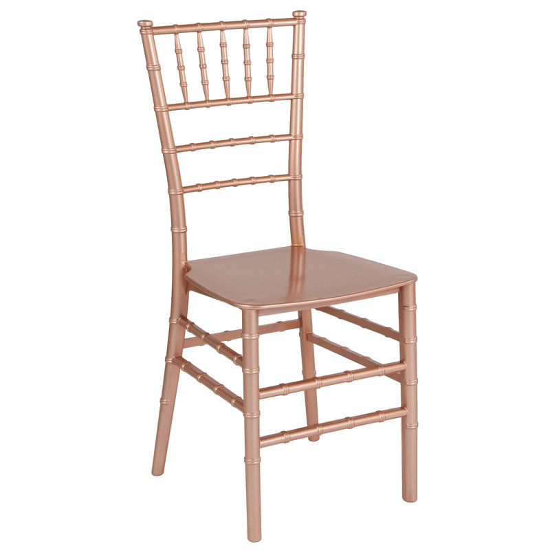 Chaise Chiavari empilable en résine Emily, Rose