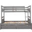 Lit superposé simple au-dessus d'un lit double gris - fonctionnel et élégant avec apparence: option de couchage polyvalente