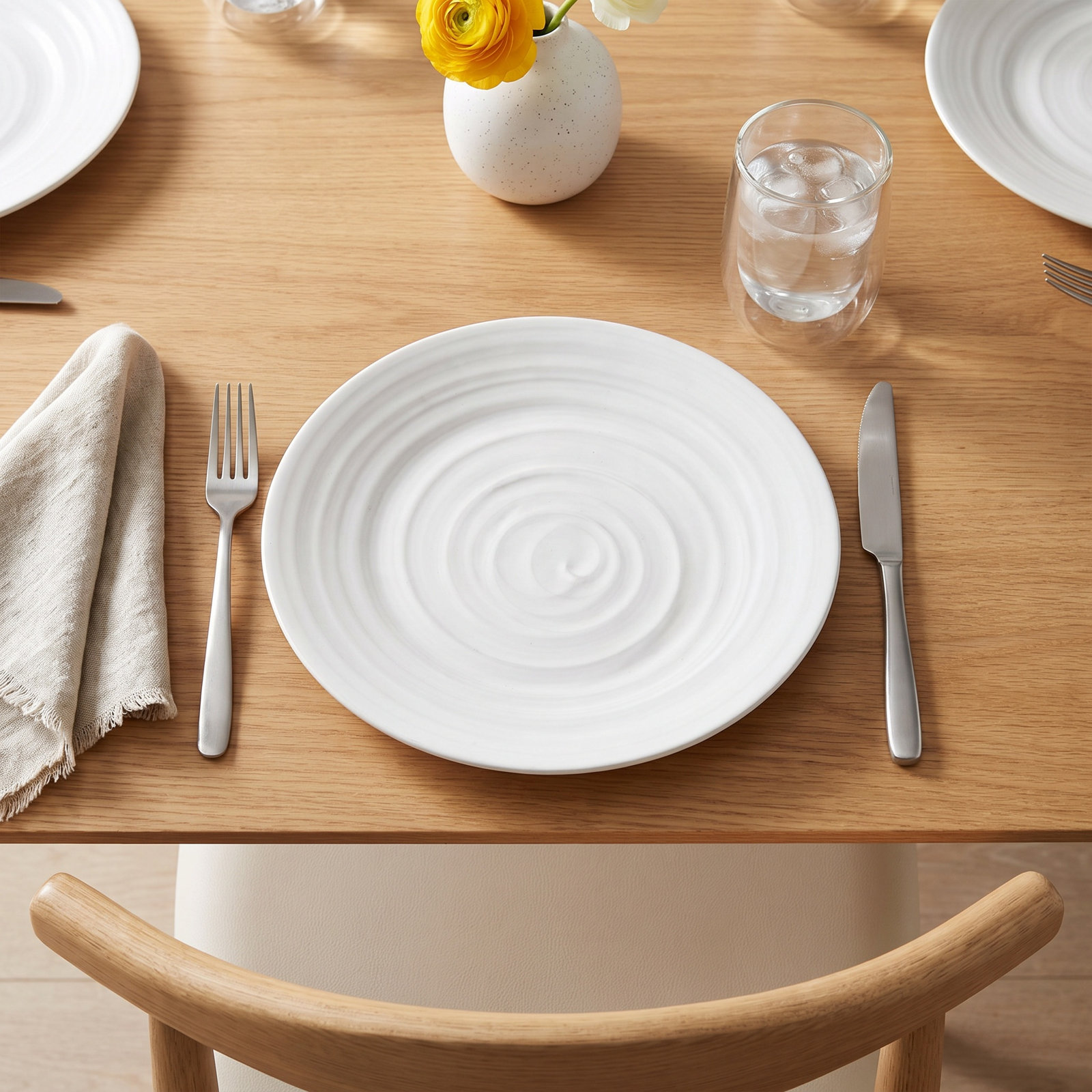 La Jolla 11" Dinner Plate, White