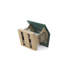 Birds Choice 12" Large Recycled Plastic Hanging or Mounted Hopper 2-Sided Bird Feeder, Taupe/Green