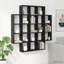  Wall Shelf with Shelf with Storage Engineered Wood Home Modern Sleek