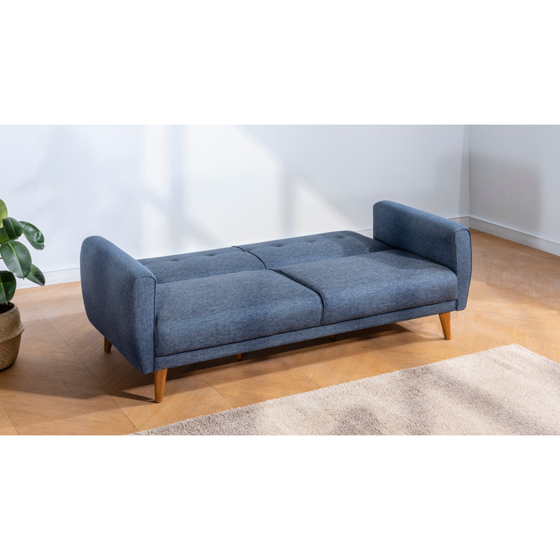Ensemble de salon inclinable 2 pièces Sova, 100 % lin bleu foncé