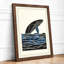 Whale Rising Coastal - Framed Print-1593300789-1593300793