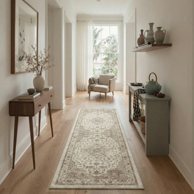 Tapis performance d'intérieur beige / brun Roehit