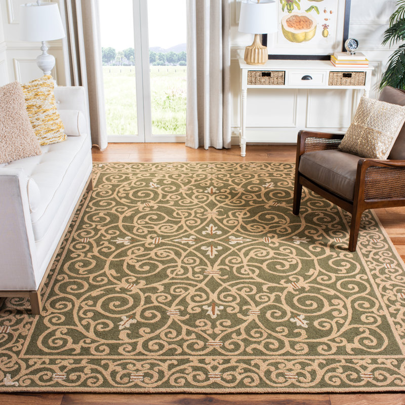 Chelsea Hand Hooked Wool Pile Oriental Rug, Rectangle 8' x 10'
